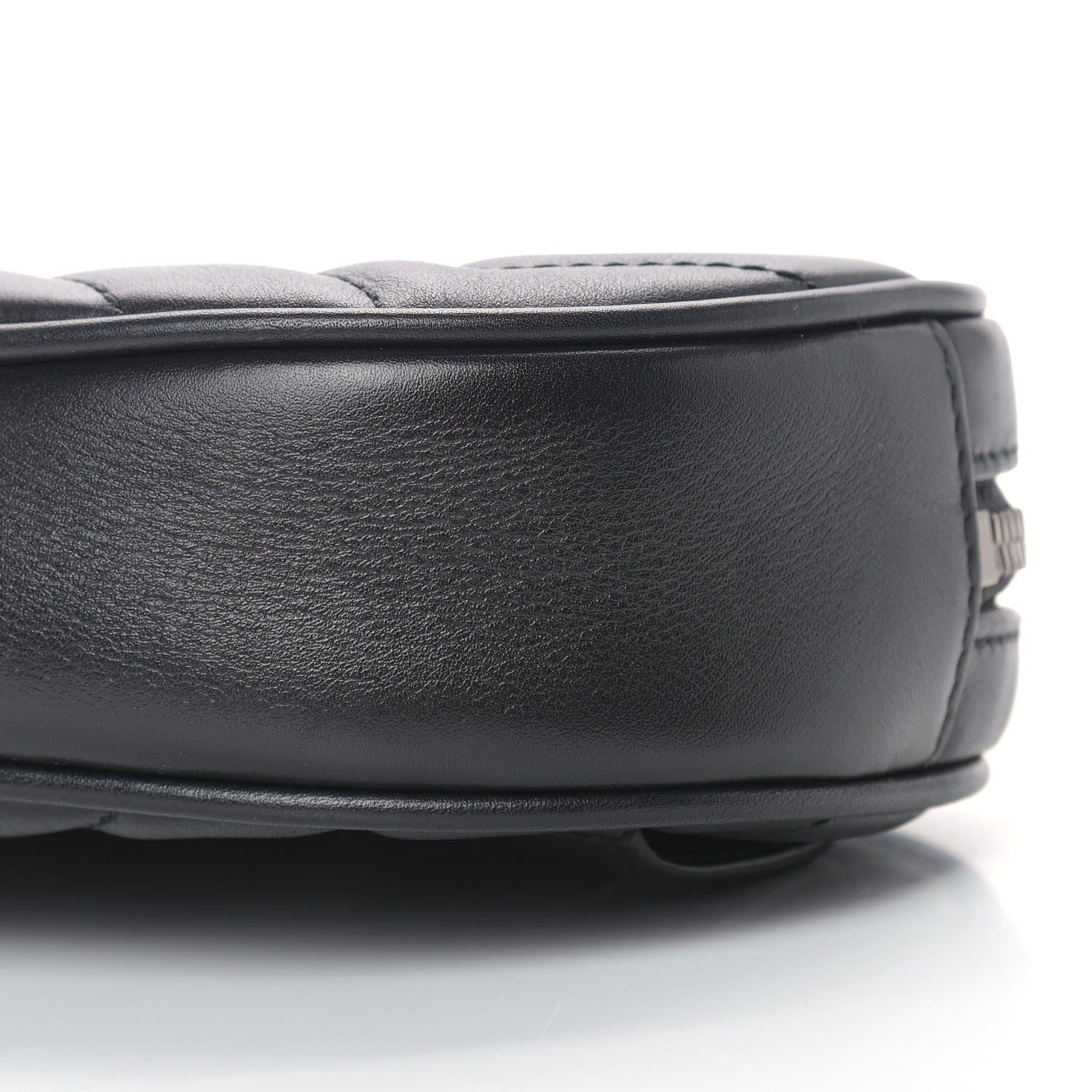 Gucci Calfskin Matelasse GG Marmont Belt Bag 85 34 Black 9 of 9