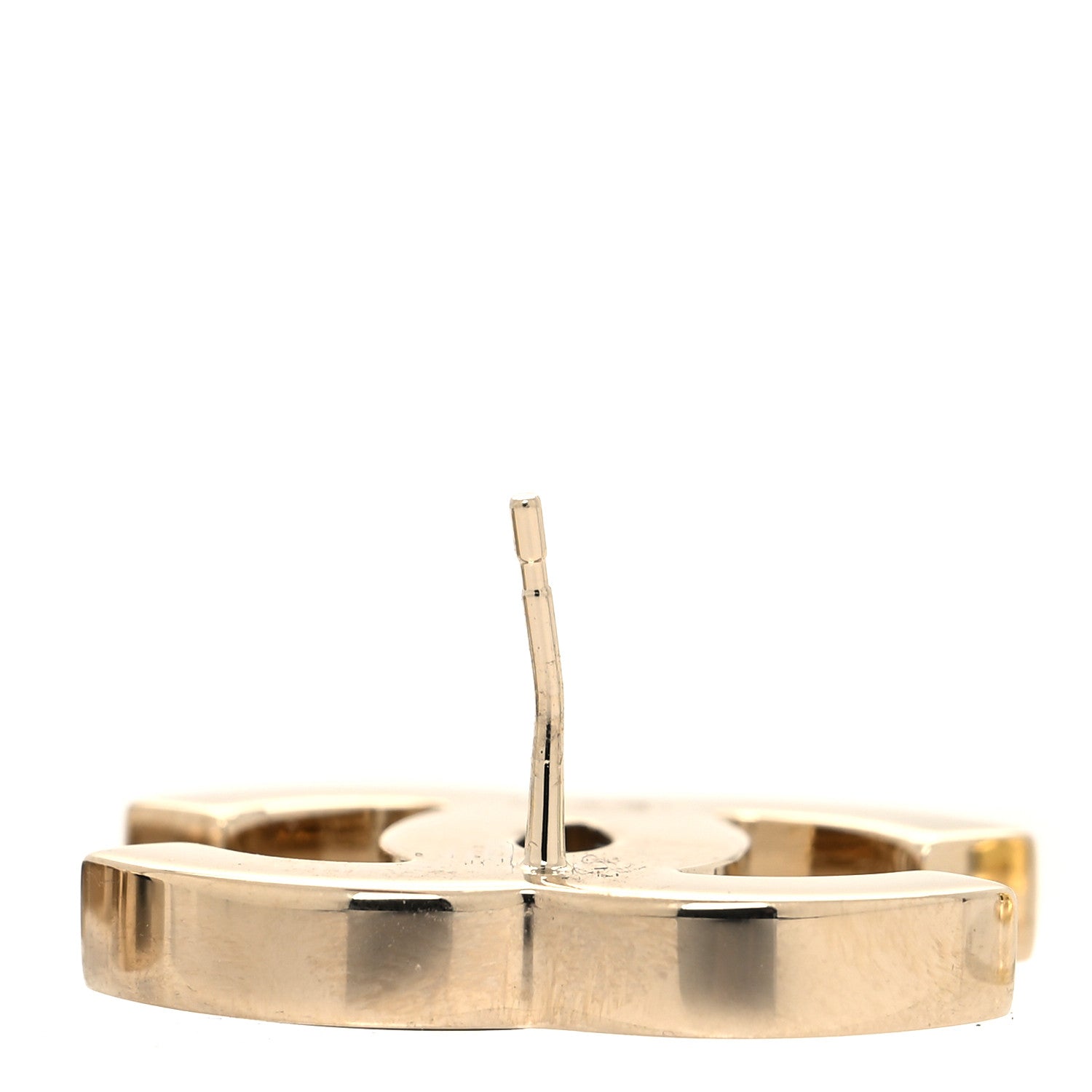 Chanel Enamel CC Earrings Gold Black White 5 of 5