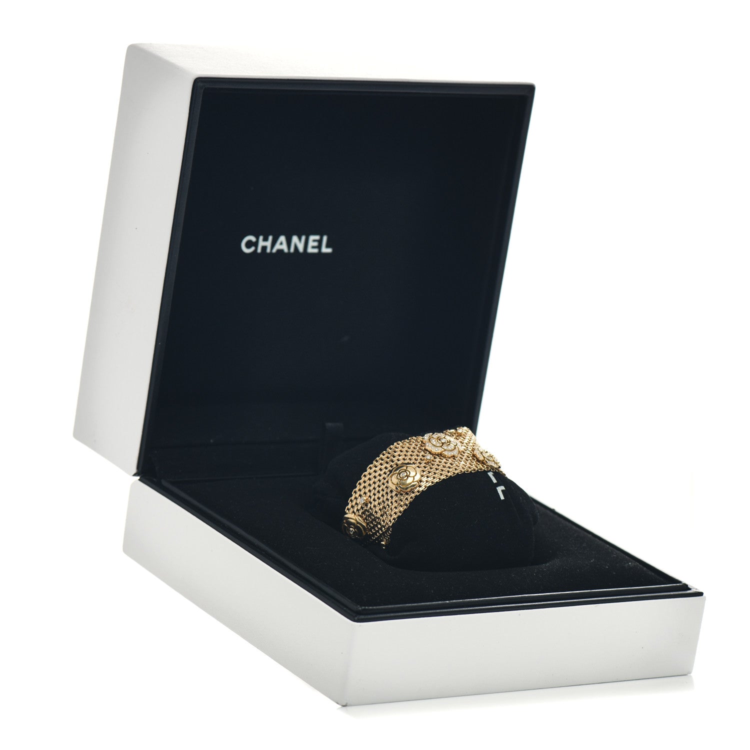 Chanel 18K Yellow Gold Diamond Impression de Camelia Bracelet 5 of 5