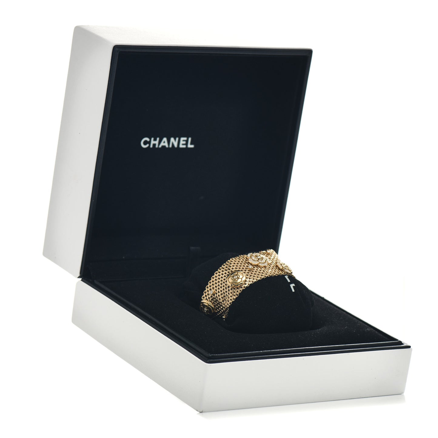 18K Yellow Gold Diamond Impression de Camelia Bracelet