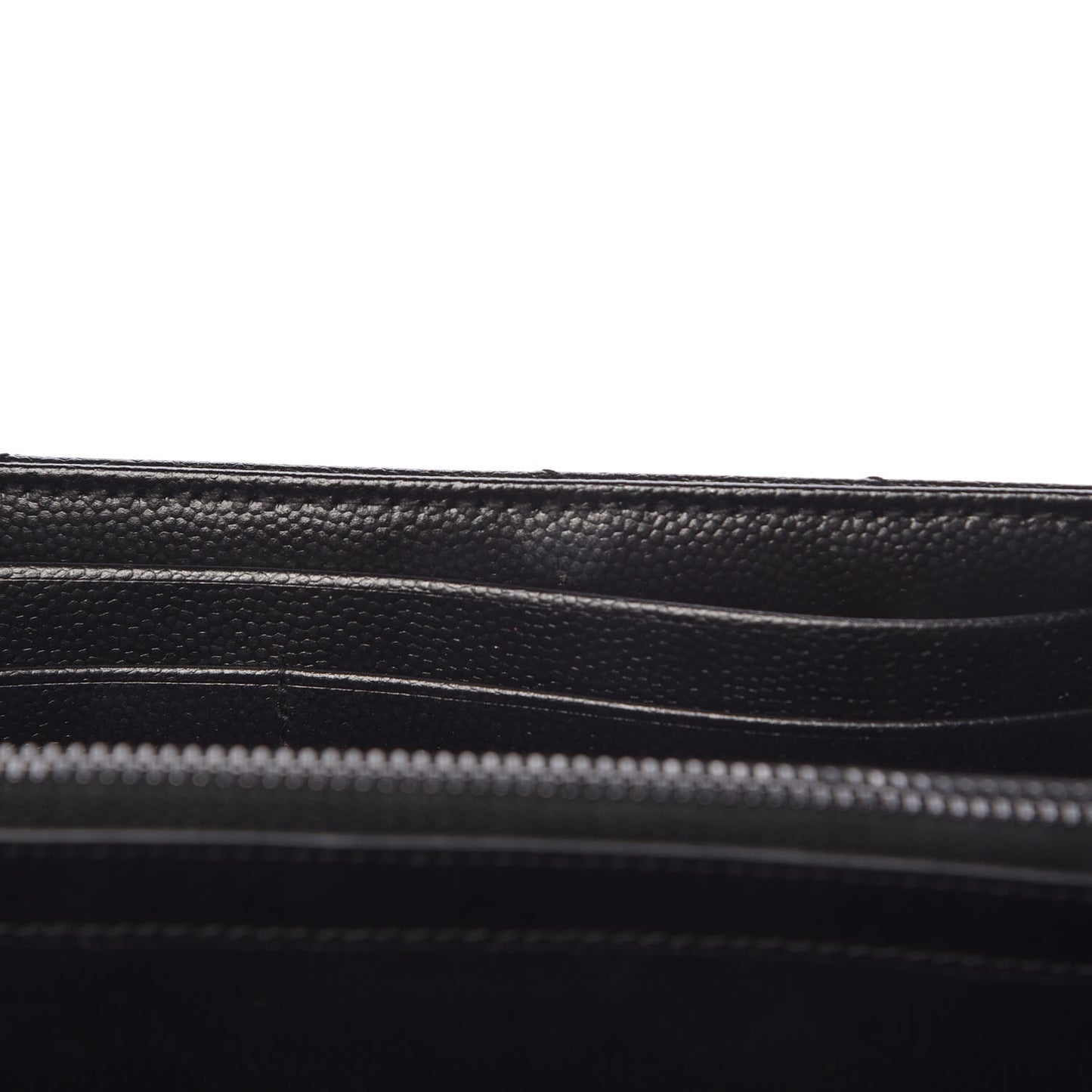 Grain De Poudre Matelasse Chevron Monogram Chain Wallet Black