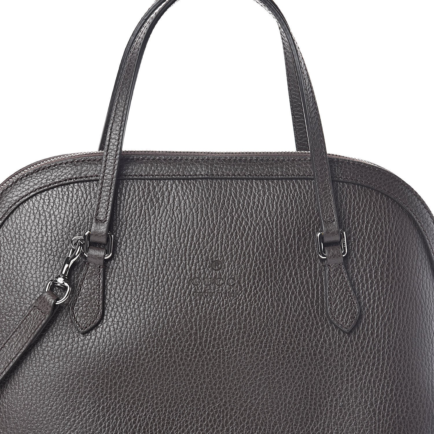 Gucci Calfskin Medium Dome Bag Dark Brown 7 of 9