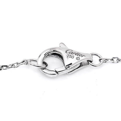 Cartier 18K White Gold Palladium Black Ceramic Diamond Trinity Pendant Necklace 4 of 5