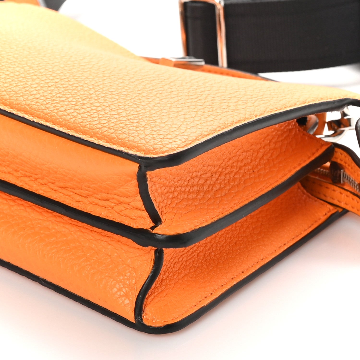 Fendi Cuoio Romano Vitello Cover Bi-Color Peekaboo I See U X Cross Satchel Orange 10 of 10