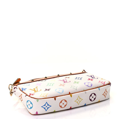 Louis Vuitton Monogram Multicolor Pochette Accessories White 3 of 5