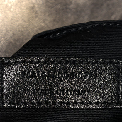 Saint Laurent Metallic Lambskin Quilted Sade Puffer Envelope Clutch Platino 7 of 13