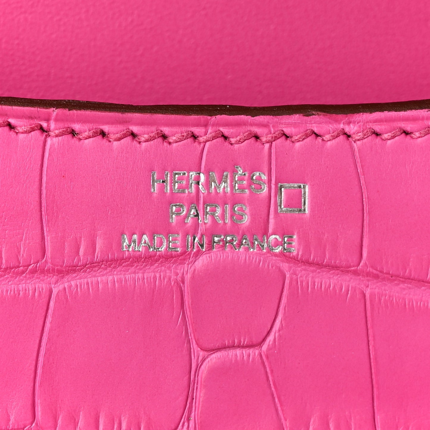 Matte Alligator Constance 18 Rose Shocking