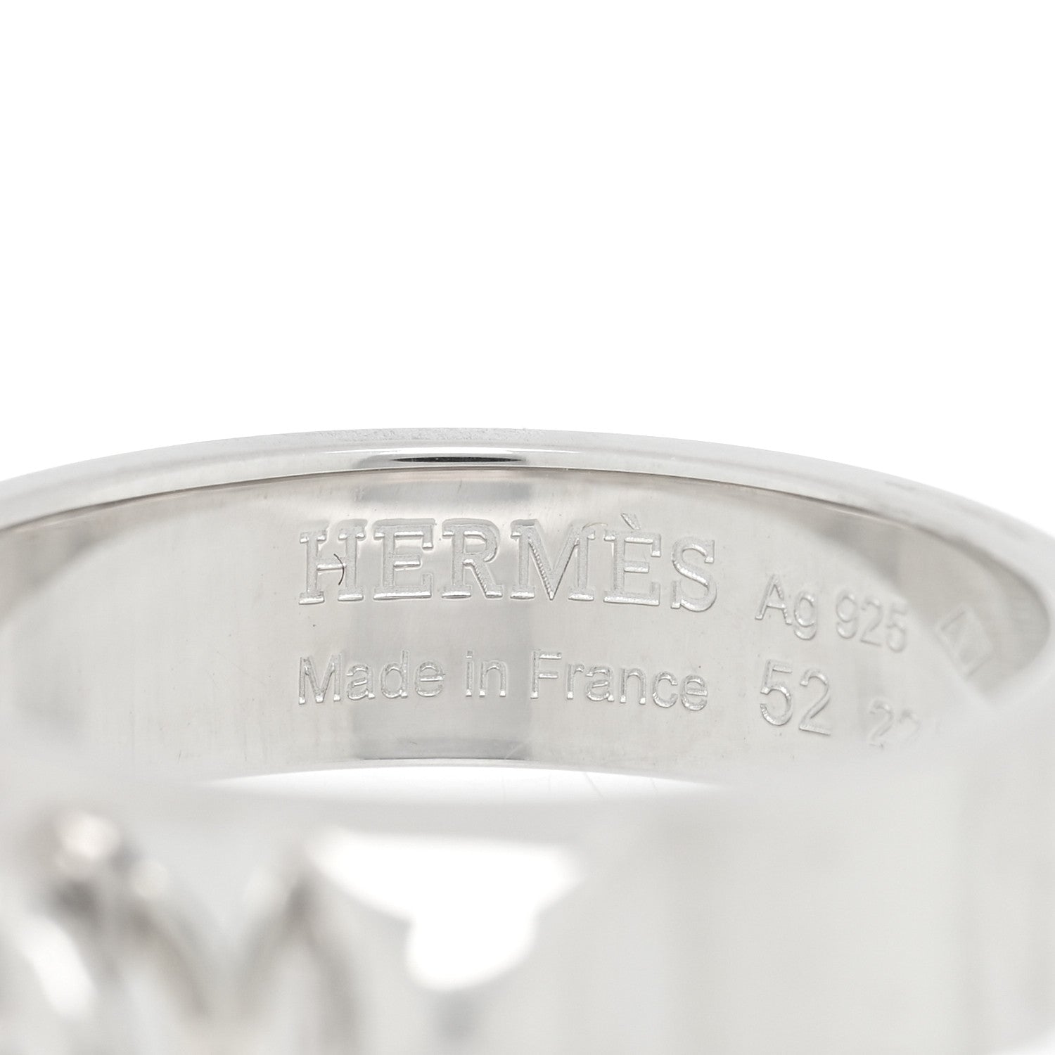 Hermes Sterling Silver PM Collier De Chien Ring 52 6 4 of 5