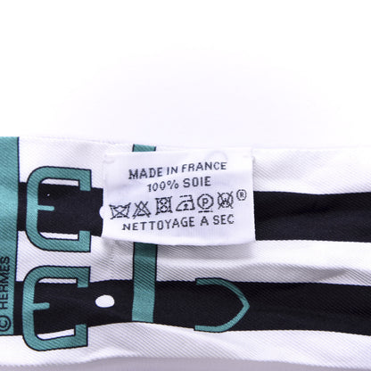 Hermes Silk Rocabar Twilly White Gris Perle Menthe 2 of 3