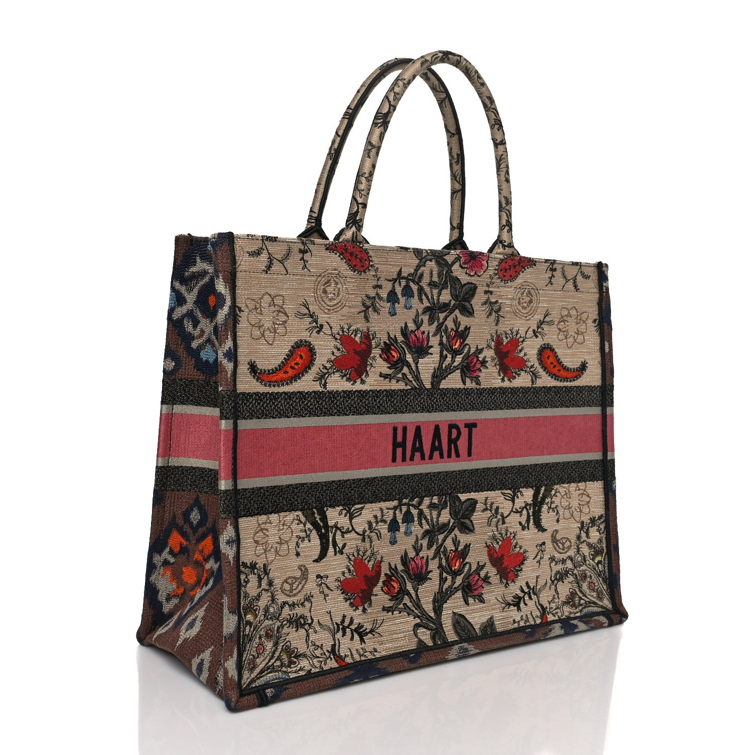 Christian Dior Canvas Embroidered Large Broderie Dior Flowers Book Tote Multicolor 3 of 11