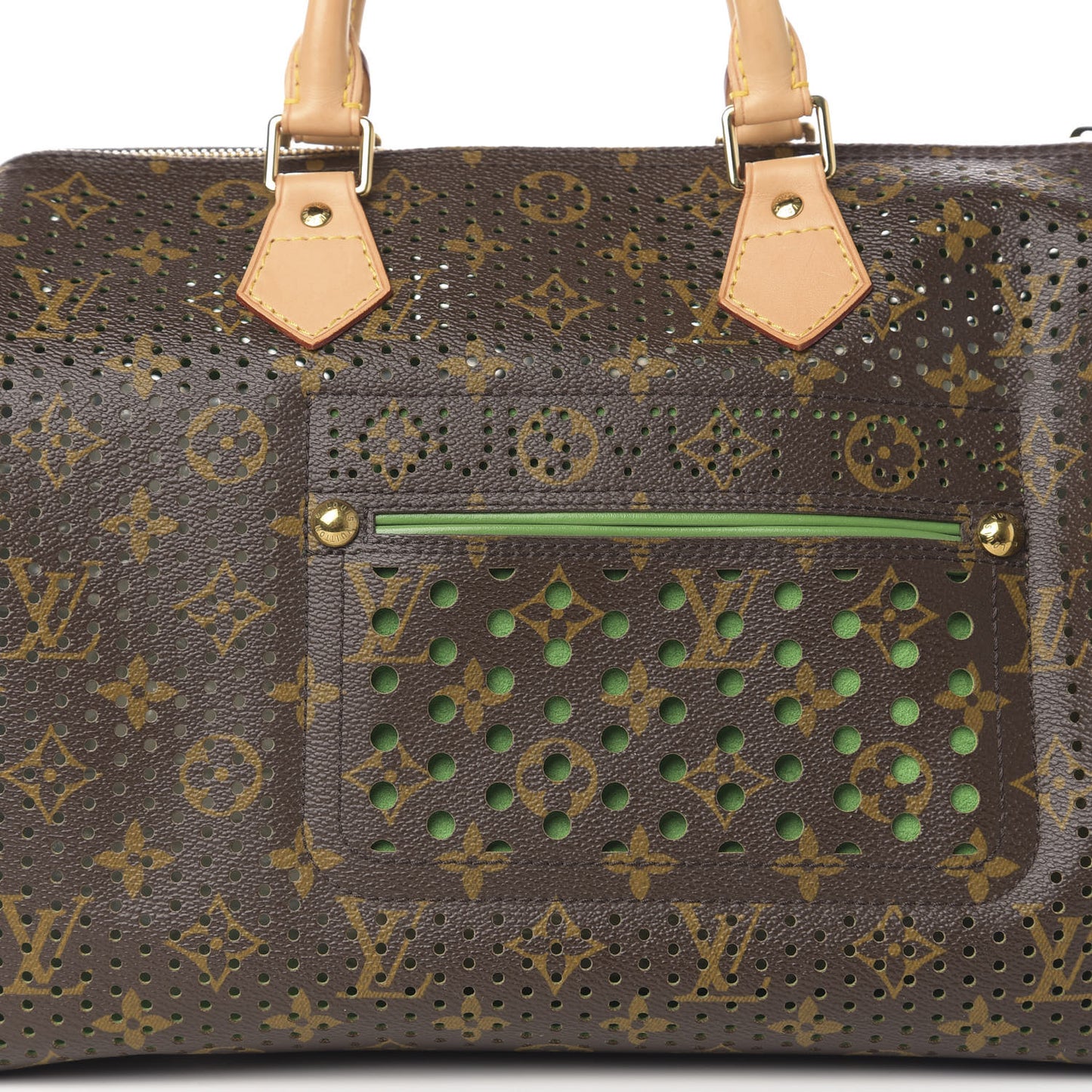 Monogram Perforated Speedy 30 Green