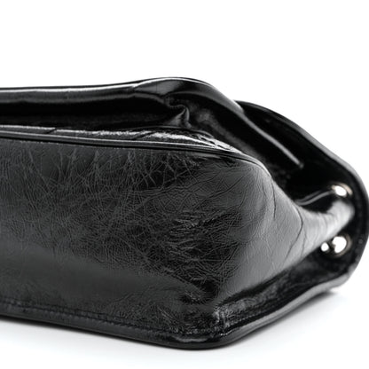 Saint Laurent Crinkled Calfskin Matelasse Monogram Medium Niki Chain Satchel Black 10 of 10