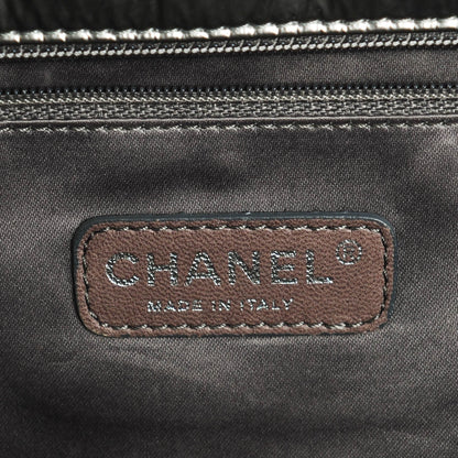 Chanel Vinyl Graphic Edge Flap Silver 6 of 8