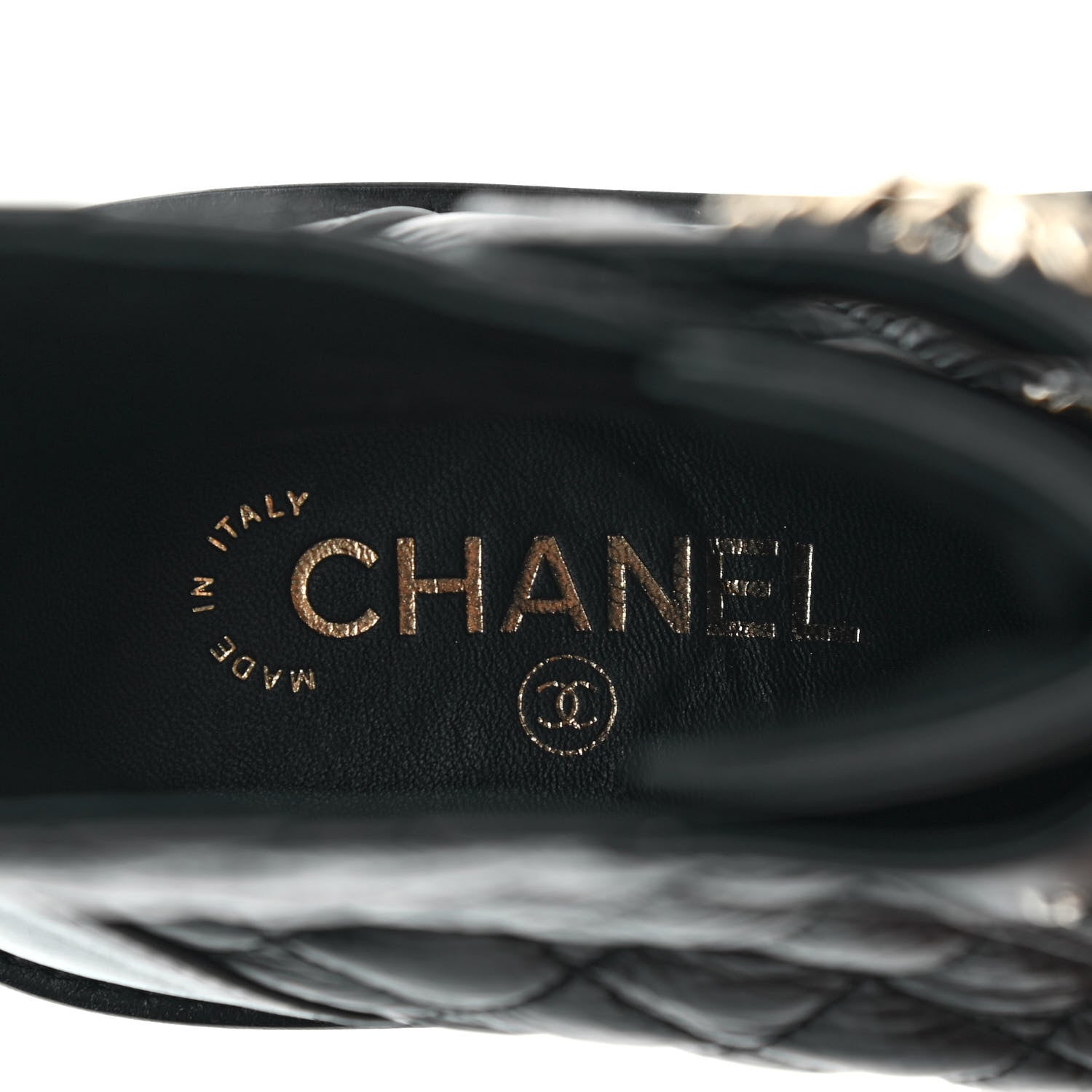 Chanel Shiny Goatskin Calfskin Quilted Lace Up Combat Boots 39 Black 6 of 7