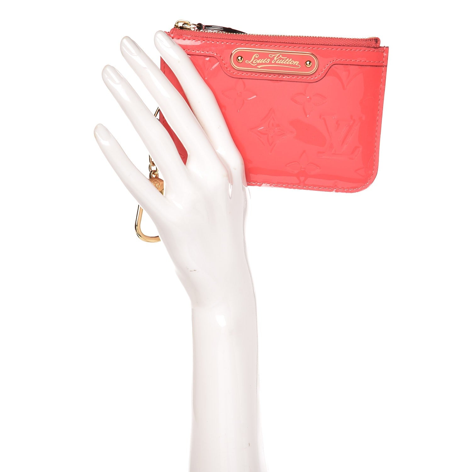 Louis Vuitton Vernis Key Pouch Rose Litchi 10 of 16
