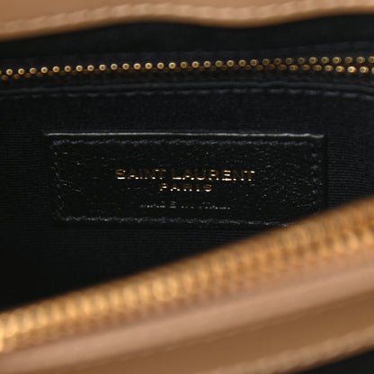 Saint Laurent Calfskin Y Quilted Monogram Medium Loulou Chain Satchel Dark Latte 6 of 11