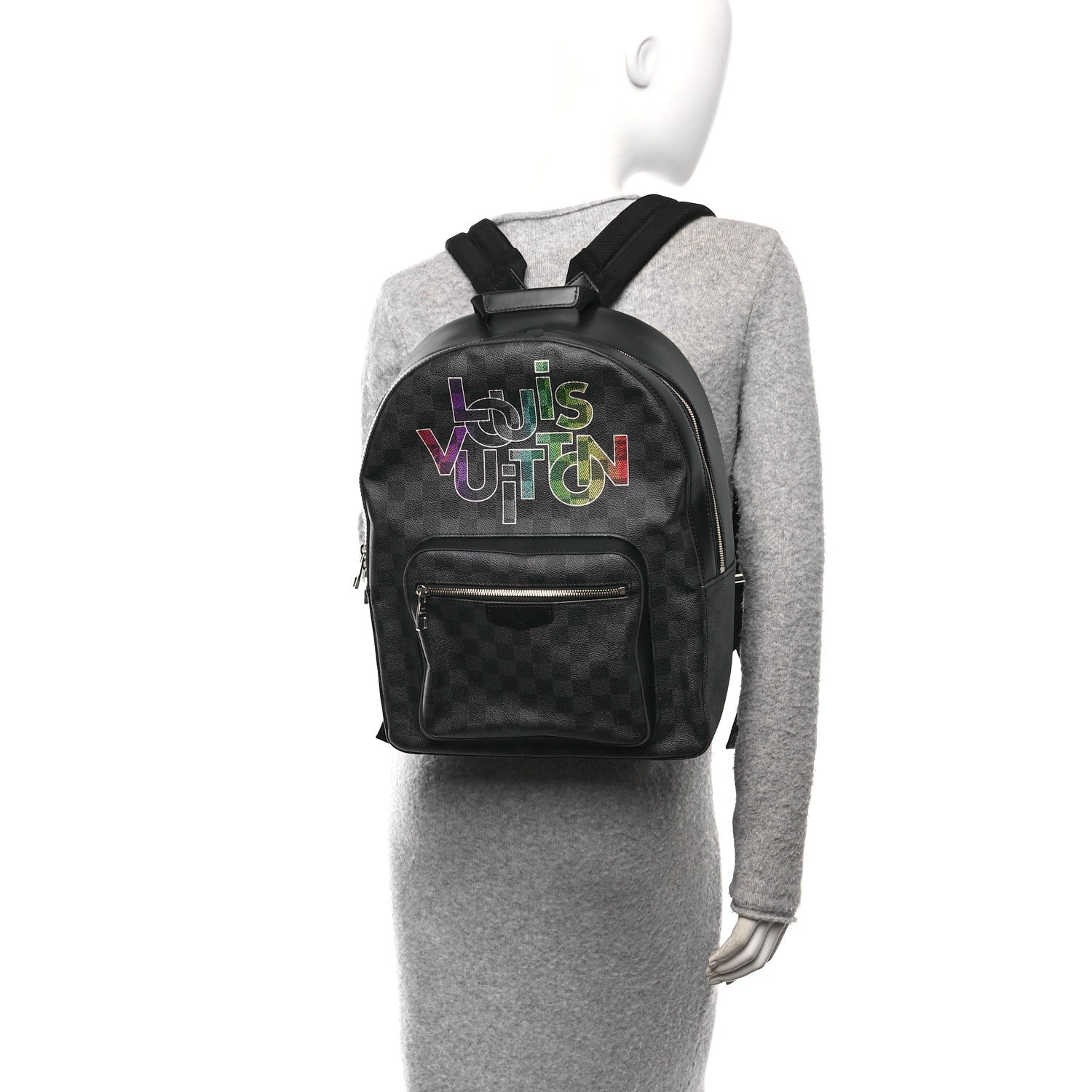 Louis Vuitton Damier Graphite Logo Josh Backpack Blue Multicolor 2 of 11