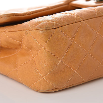 Chanel Glazed Lambskin Quilted Medium Bijoux Chain Double Flap Mango 11 of 15