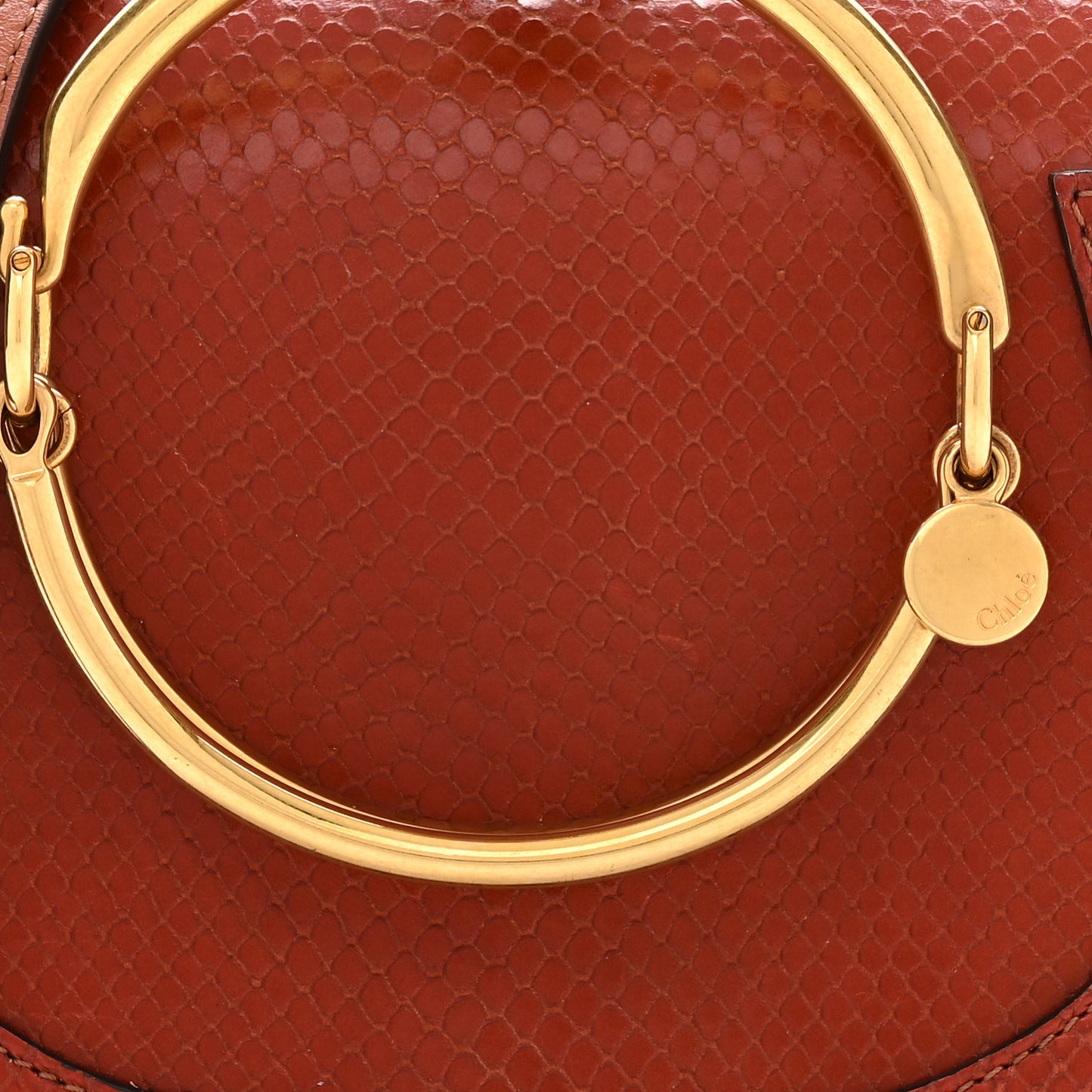 Ayers Suede Small Nile Bracelet Bag Chestnut Brown