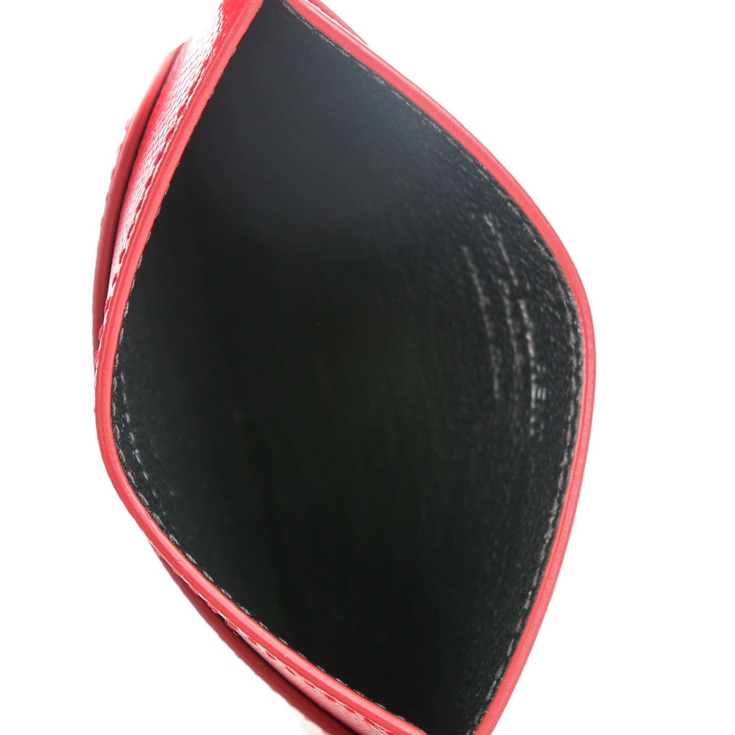 Saint Laurent Grain De Poudre Card Case Red 5 of 7