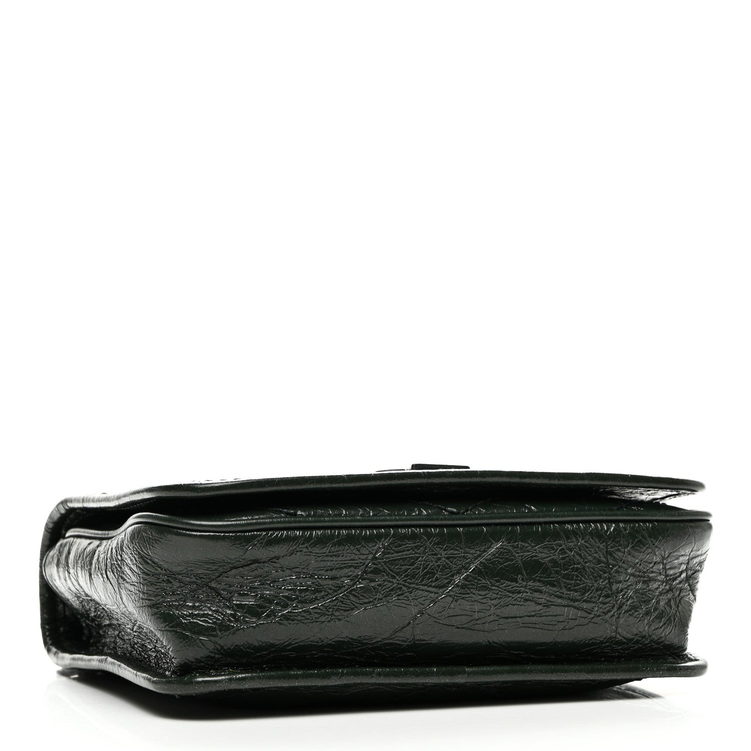 Saint Laurent Crinkled Calfskin Matelasse Monogram Niki Chain Wallet Khaki Militaire 4 of 10