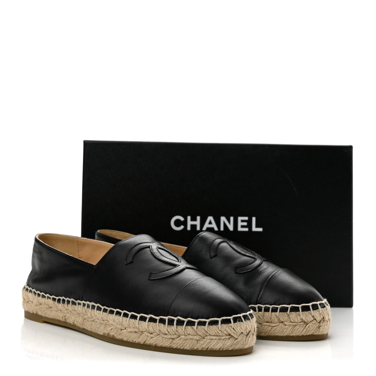 Chanel Lambskin CC Espadrilles 39 Black 11 of 11