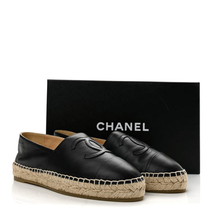 Chanel Lambskin CC Espadrilles 39 Black 11 of 11