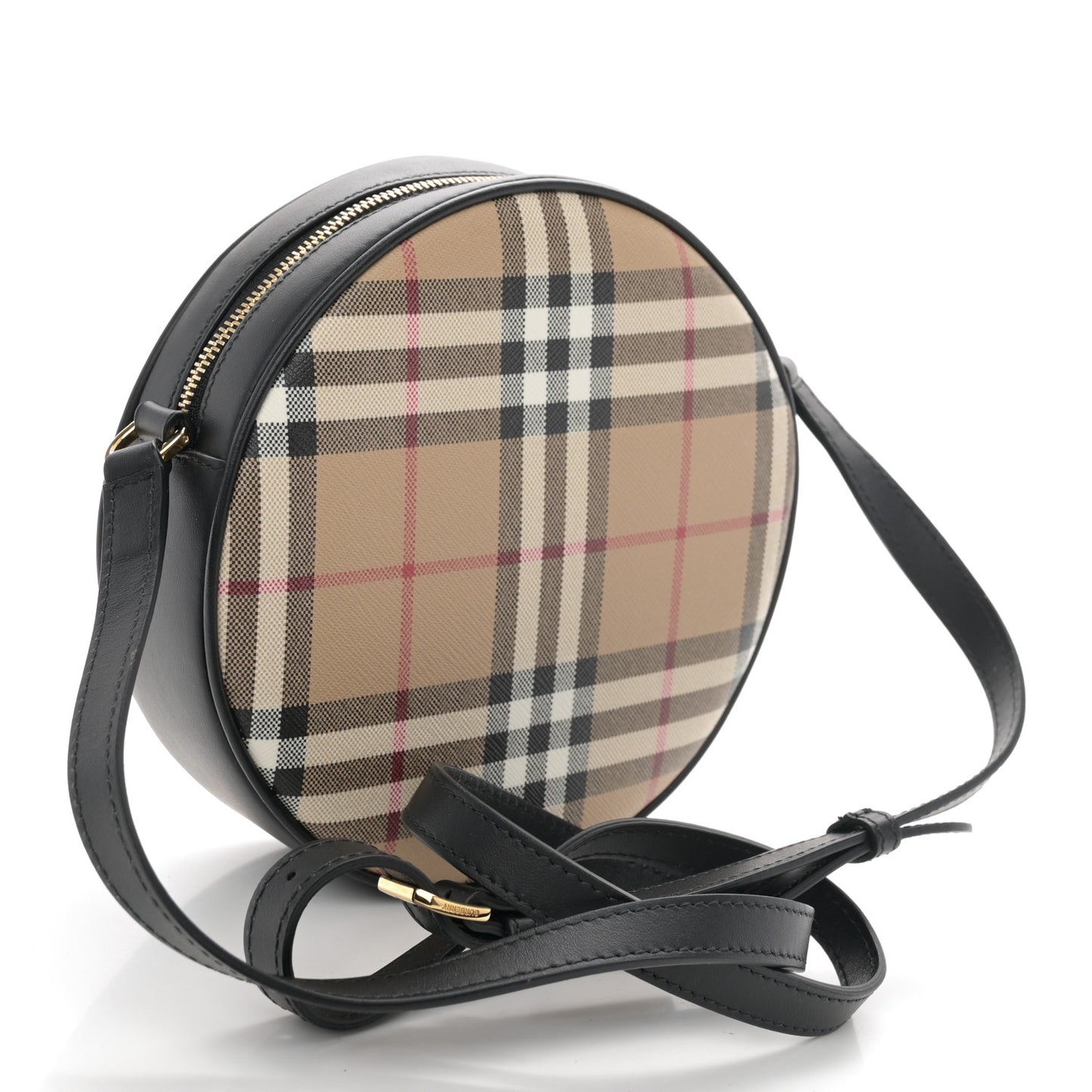 Vintage Check Canvas Calfskin Louise Bag Archive Beige Black