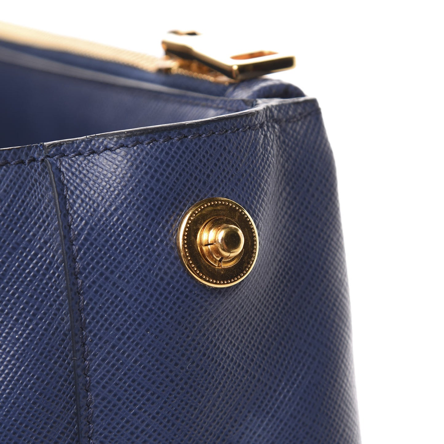 Saffiano Large Galleria Double Zip Tote Bluette