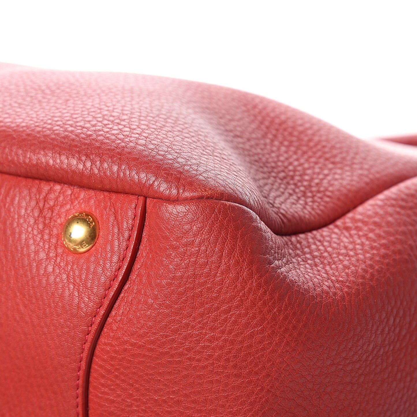 Vitello Daino Side Pocket Hobo Rosso