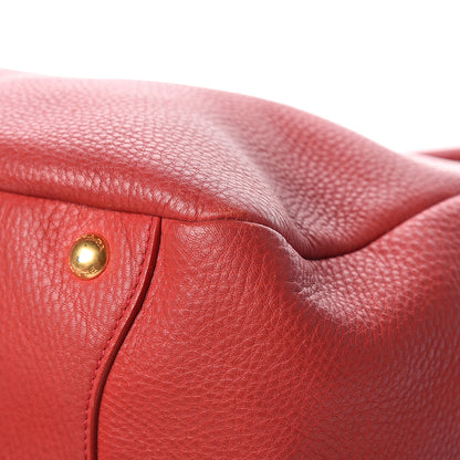 Prada Vitello Daino Side Pocket Hobo Rosso 12 of 15
