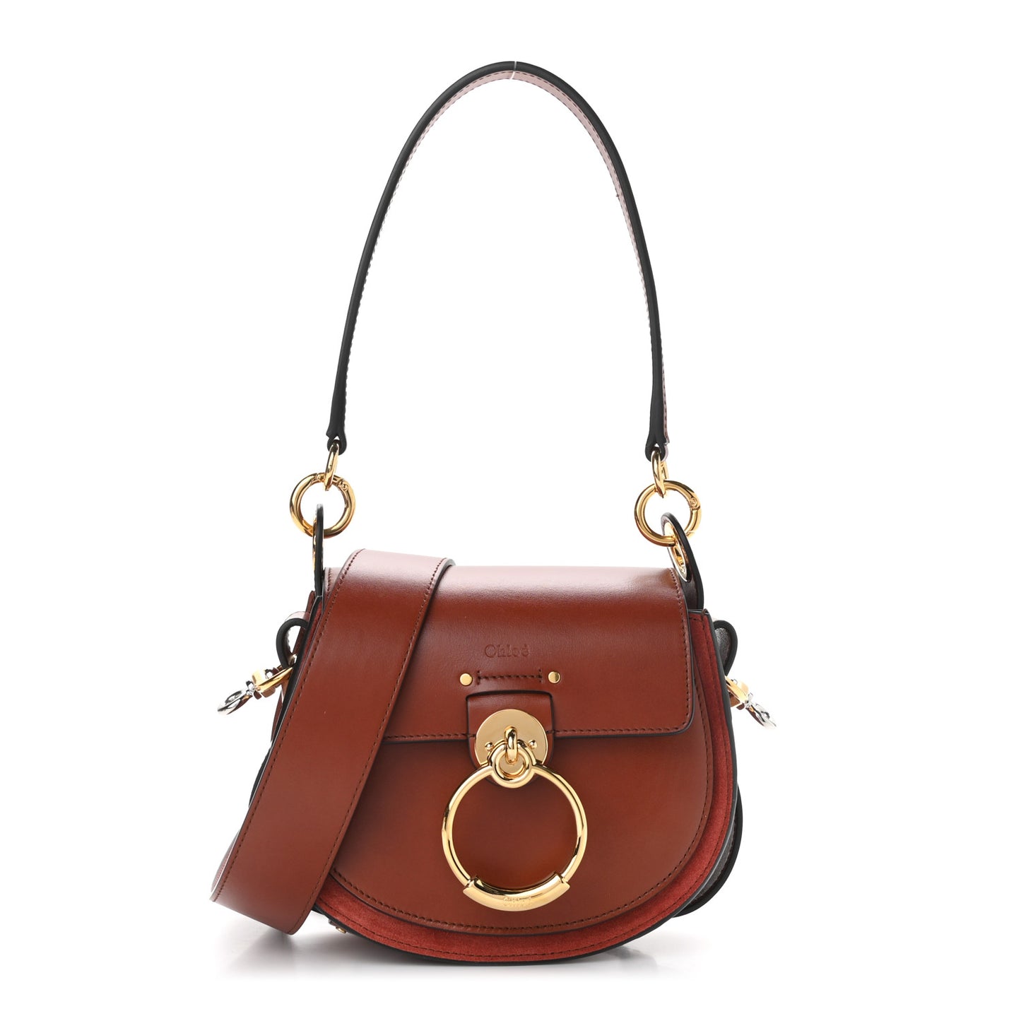 Calfskin Small Tess Bag Sepia Brown