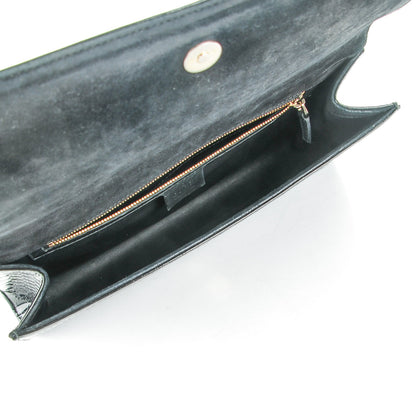 Gucci Patent Microguccissima Medium Broadway Evening Clutch Black 5 of 7