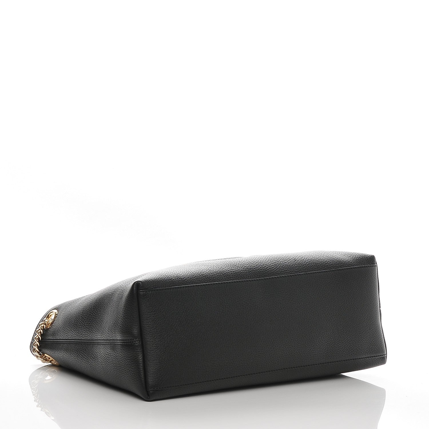 Gucci Pebbled Calfskin Medium Soho Chain Shoulder Bag Black 4 of 6