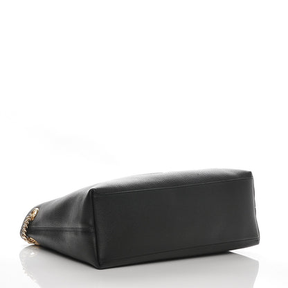 Gucci Pebbled Calfskin Medium Soho Chain Shoulder Bag Black 4 of 6