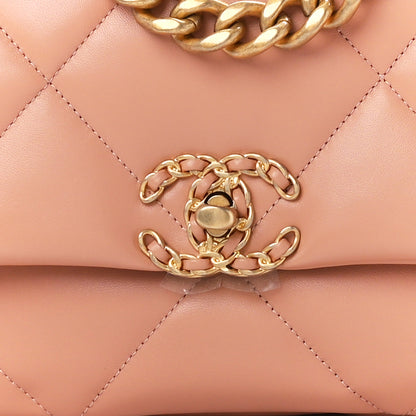 Chanel Lambskin Quilted Medium Chanel 19 Flap Beige 8 of 10