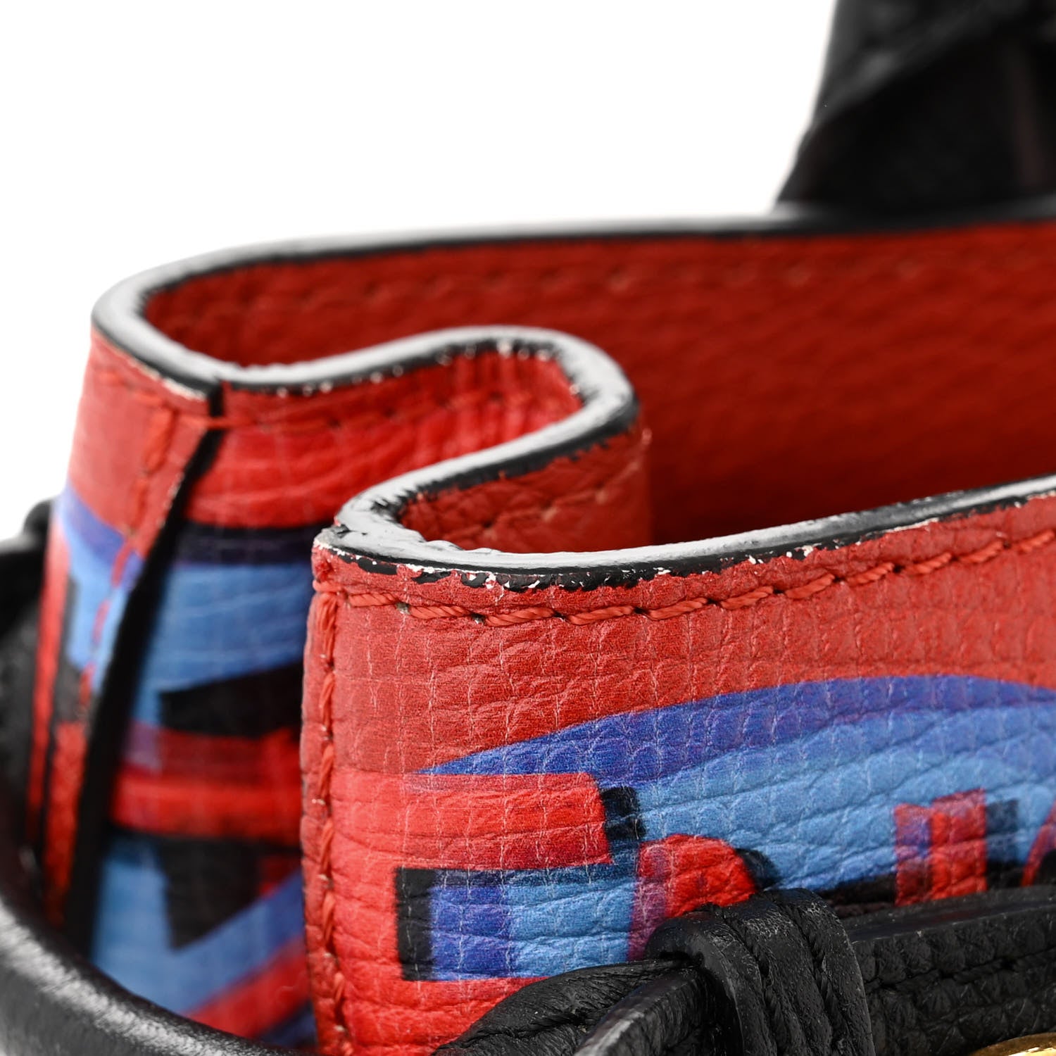 Burberry Grainy Calfskin Graffiti Print Small Banner Tote Black 16 of 16