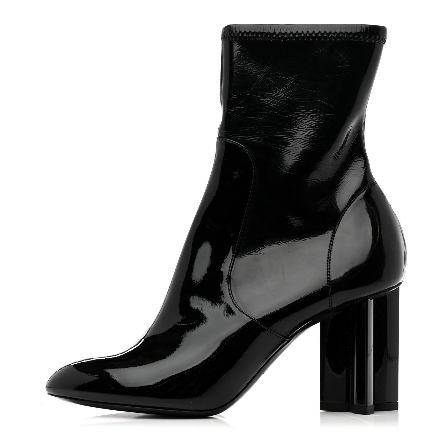 Louis Vuitton Patent Silhouette Ankle Boots 36.5 Black 1 of 8