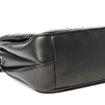 Chanel Metallic Goatskin Quilted Medium Rock In Rome Flap Charcoal 8 of 10