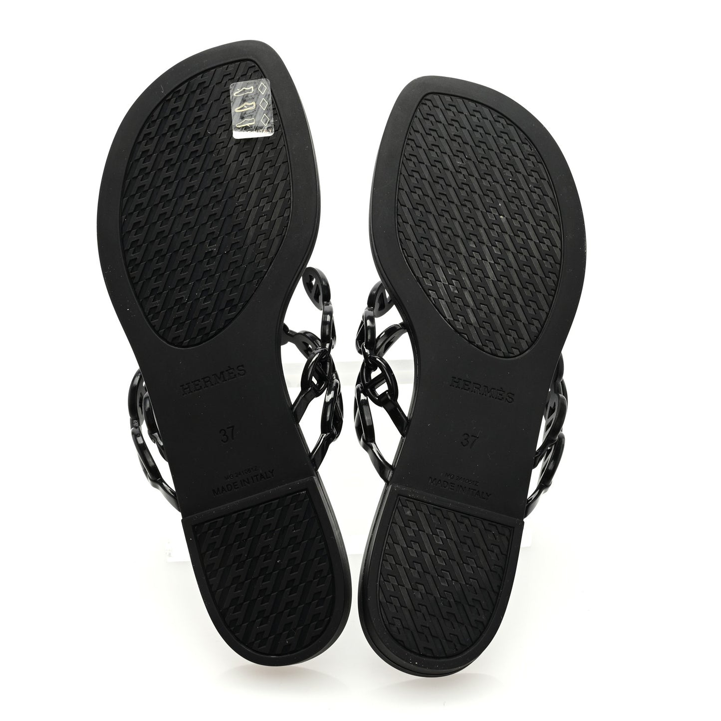 Rubber Chaine d'Ancre Island Sandals 37 Black
