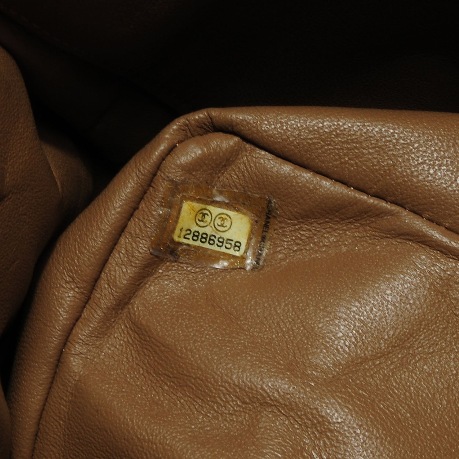 Chanel Lambskin Quilted Maxi Single Flap Dark Beige 9 of 9