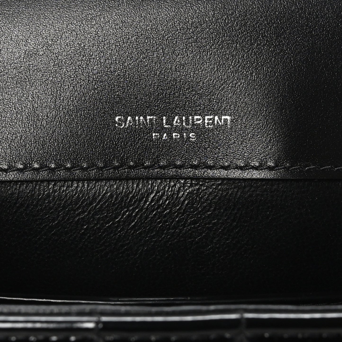 Patent Calfskin Matelasse Monogram Small Vicky Chain Bag Black