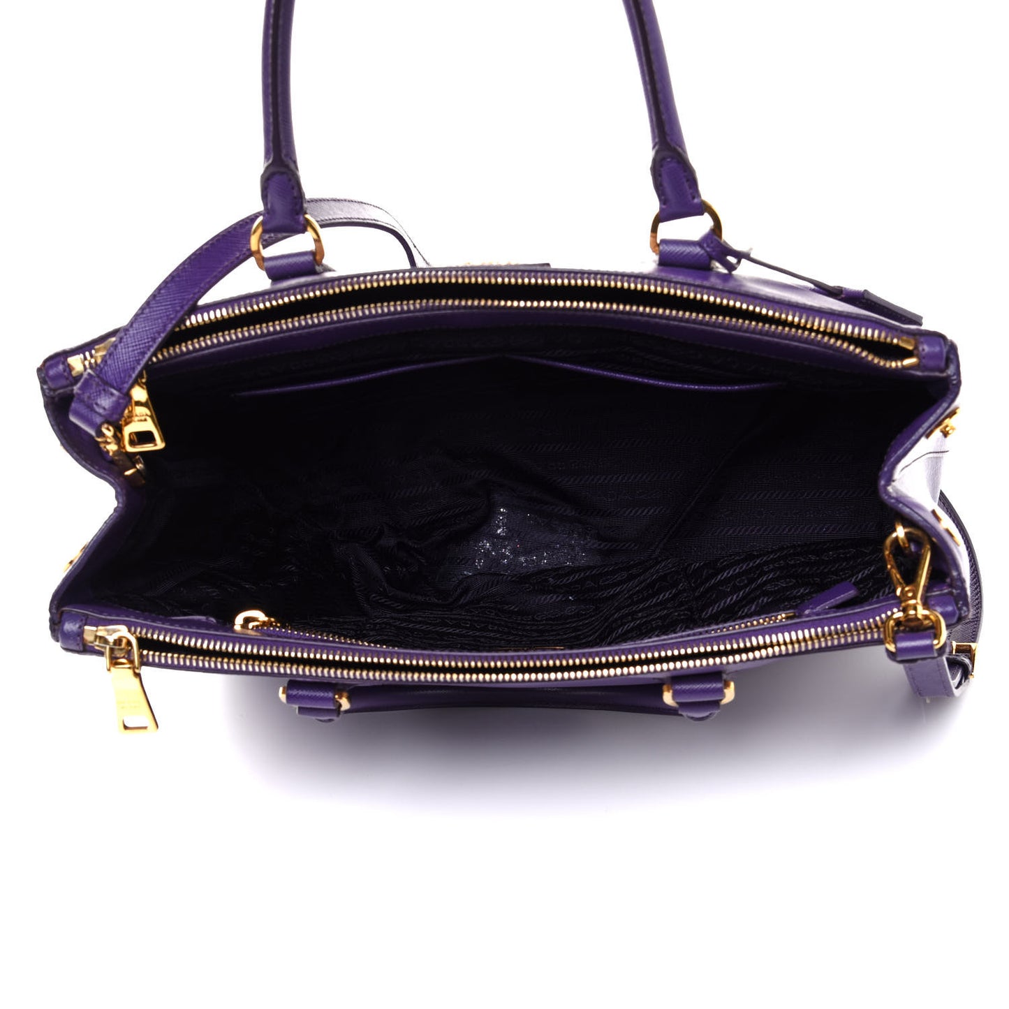 Saffiano Medium Galleria Double Zip Tote Viola