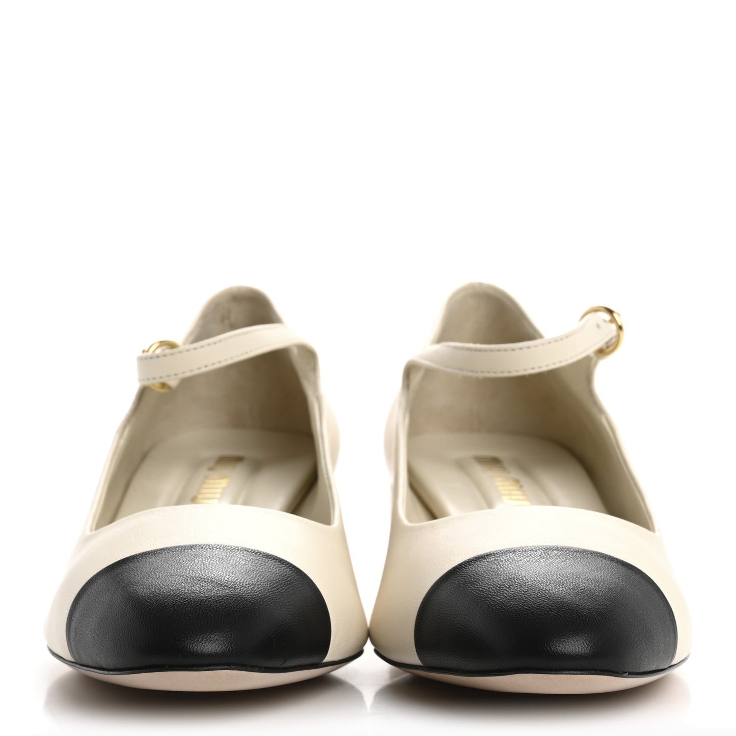 Nappa Mary Jane 40mm Pumps 37 Avorio Black