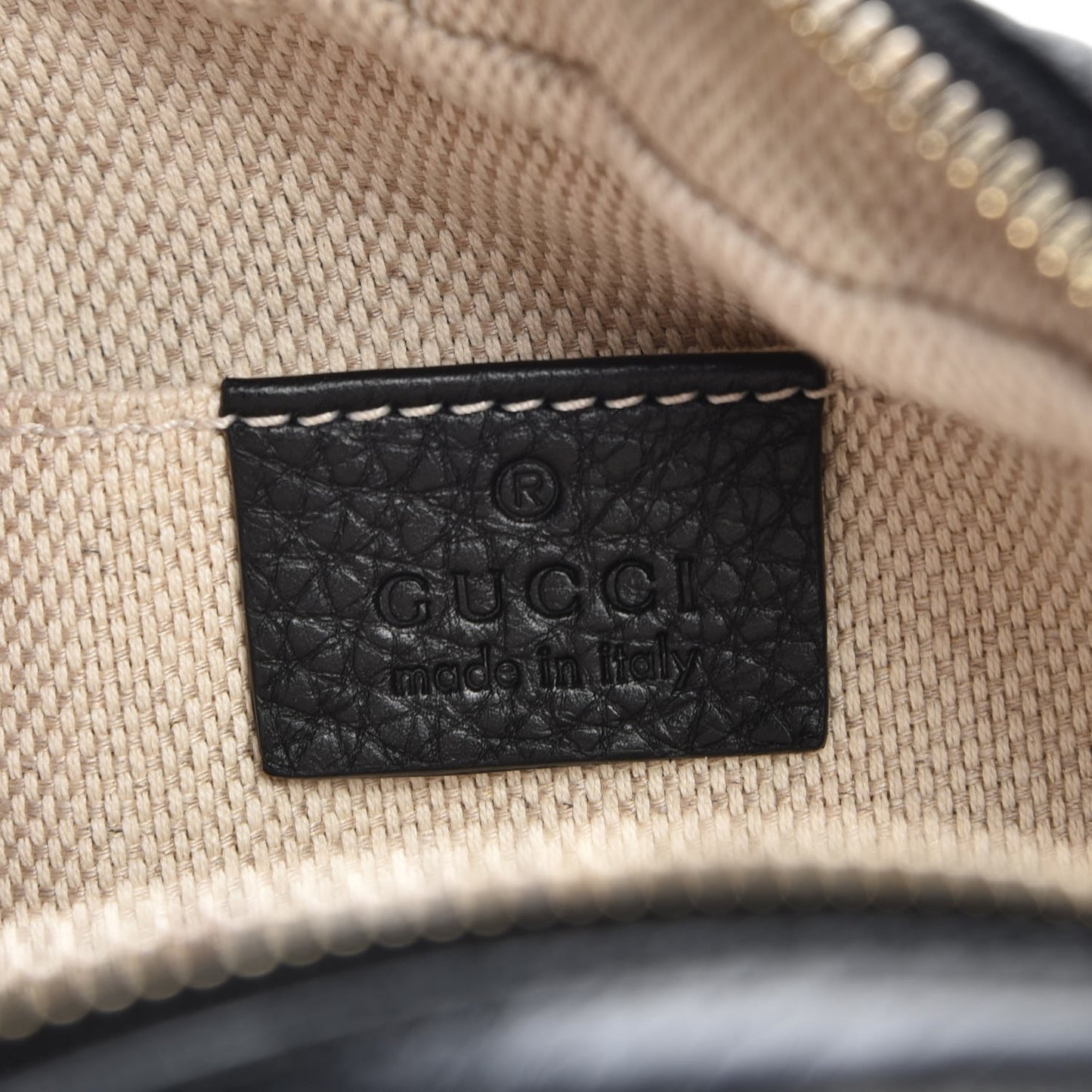 Pebbled Calfskin Small Soho Disco Bag Black