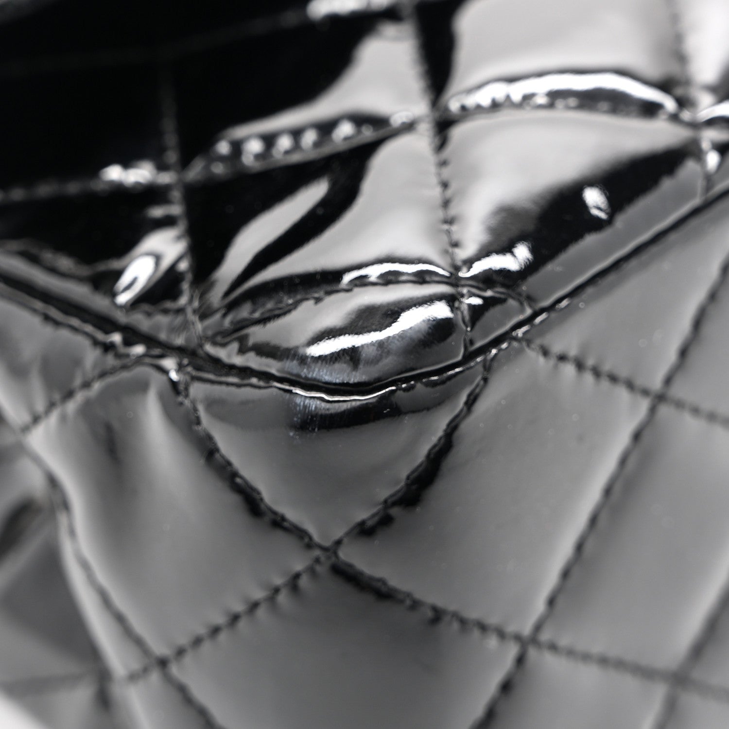 Chanel Patent Quilted Medium Double Flap Black 11 of 12