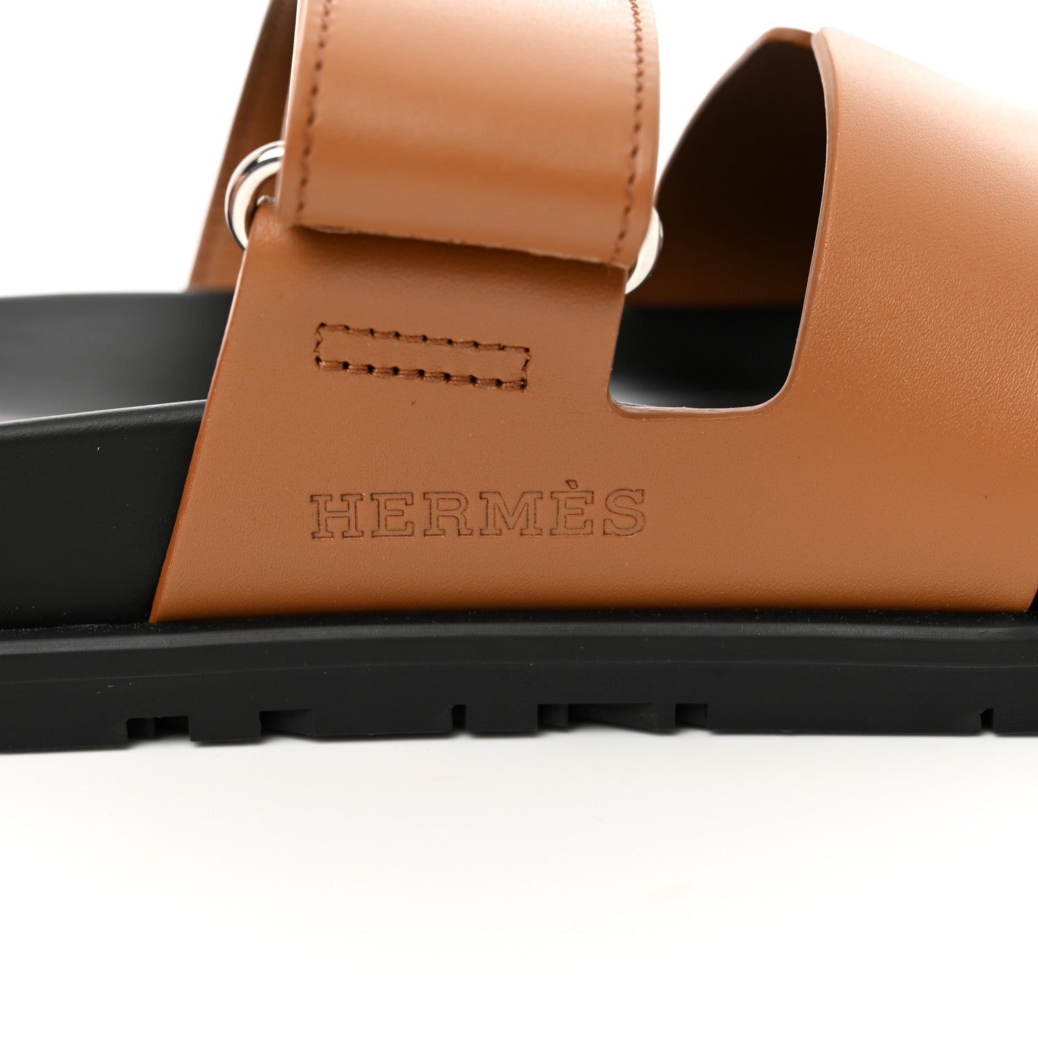 Hermes Calfskin Womens Chypre Sandals 39 Natural 7 of 10