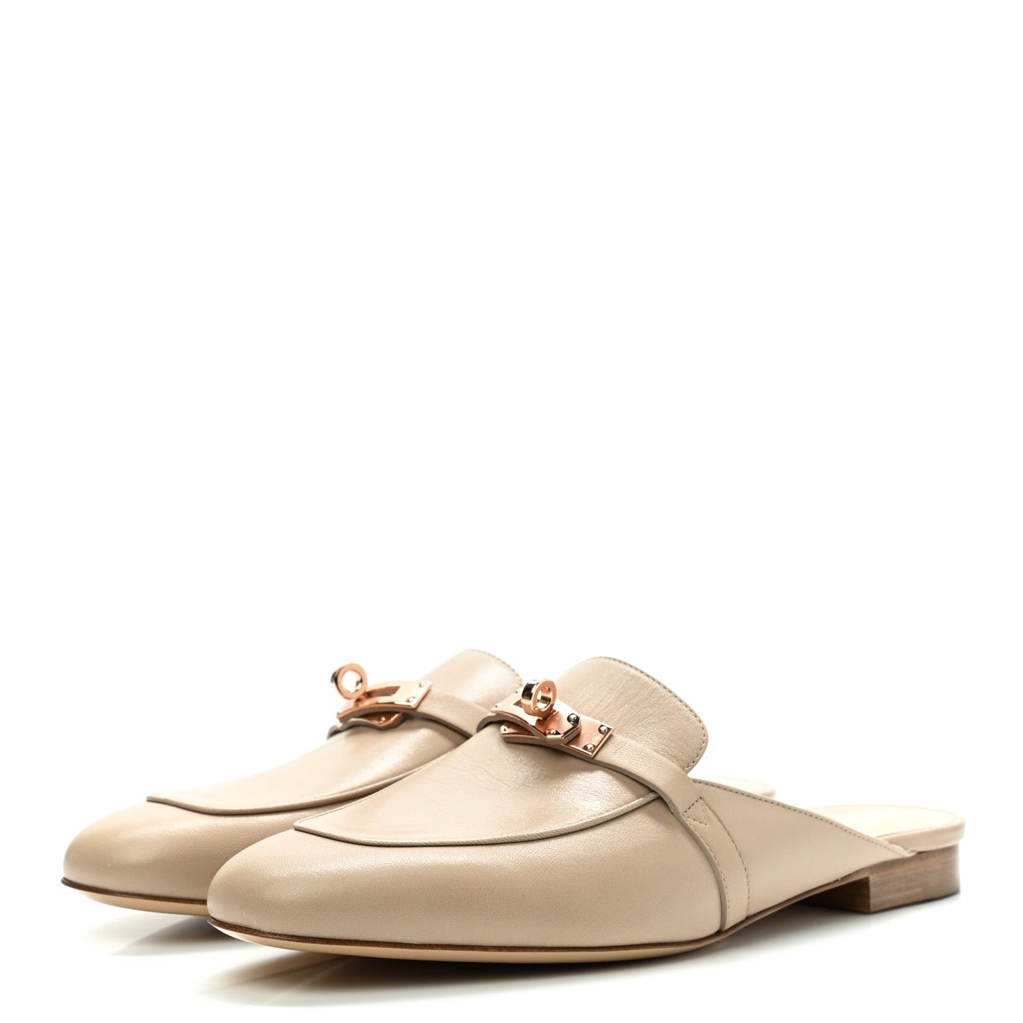 Calfskin Oz Mules 41 Blanc Gomme