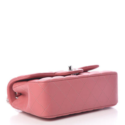 Chanel Lambskin Quilted Mini Rectangular Flap Pink 4 of 11