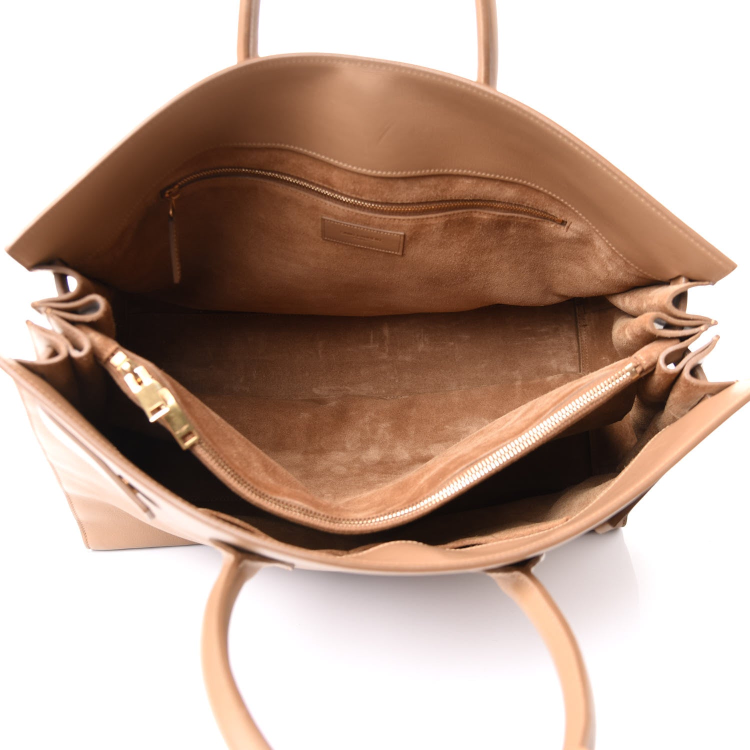 Saint Laurent Calfskin Large Sac de Jour Carryall Tan 4 of 14